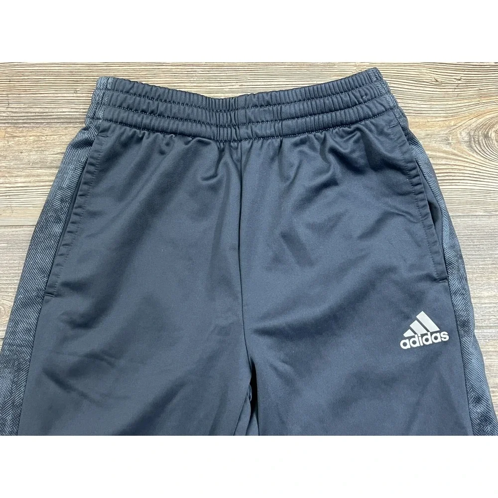 Adidas Youth Boy's Track‎ Pants Size 10/12 M Grey, Drawstring, Pockets, #AK5592